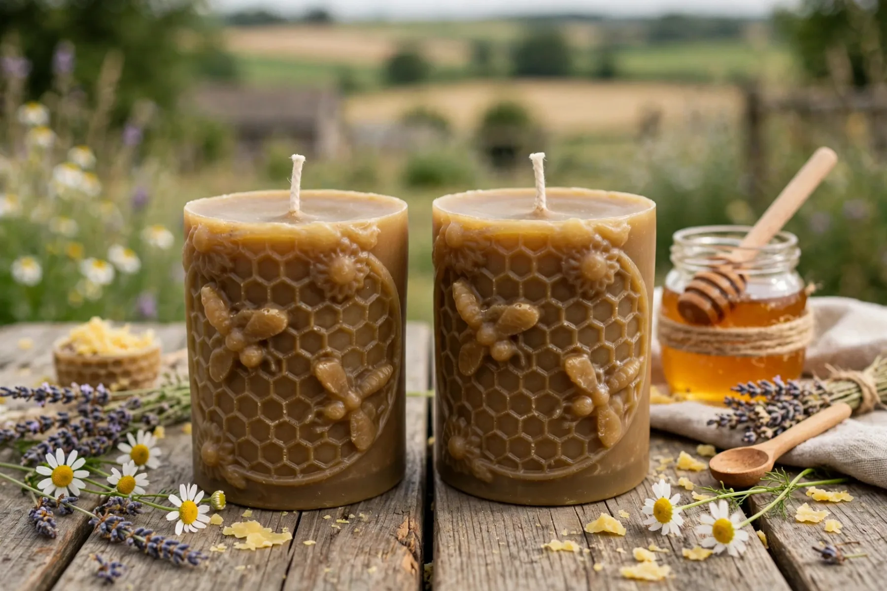 Pack 2× Candele di cera
